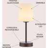 Carson 12.75" Rechargeable Integrated Portable LED Table Lamp, Oil Rubbed Bronze/White - Lighting - 3