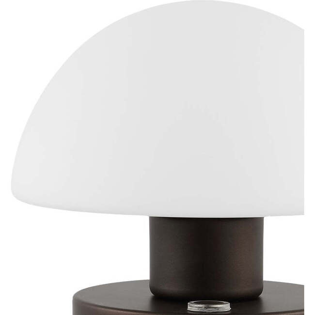 Zoe 5.75" Rechargeable Integrated Portable LED Table Lamp, Oil Rubbed Bronze/White - Lighting - 6