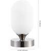 Eli 8" Modern Minimalist Rechargeable Integrated Portable LED Table Lamp, Nickel/White - Lighting - 4