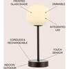 Natalia 12.25" Modern Rechargeable Integrated Portable LED Table Lamp, Oil Rubbed Bronze/White - Lighting - 3 - thumbnail