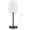 Carson 12.75" Rechargeable Integrated Portable LED Table Lamp, Oil Rubbed Bronze/White - Lighting - 4