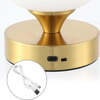 Owen 6.13" Modern Minimalist Rechargeable Integrated Portable LED Table Lamp, Brass Gold/White - Lighting - 7