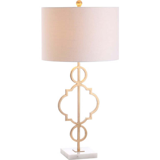 July 31" Modern Contemporary Metal LED Table Lamp, Gold Painting