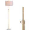 June 65" Adjustable Metal/Marble LED Floor Lamp, Brass - Lighting - 1 - thumbnail