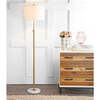 June 65" Adjustable Metal/Marble LED Floor Lamp, Brass - Lighting - 2 - thumbnail