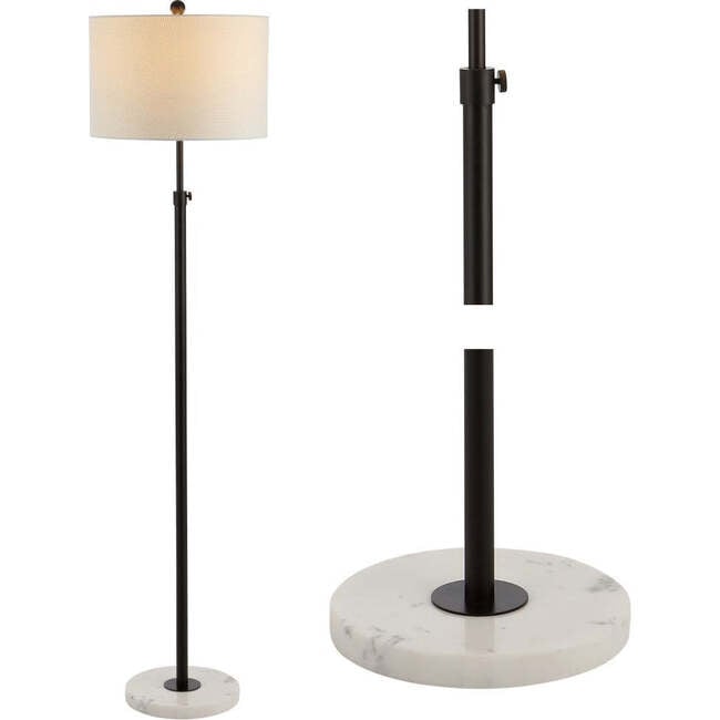 June 65" Adjustable Metal/Marble LED Floor Lamp, Oil Rubbed Bronze - Lighting - 6