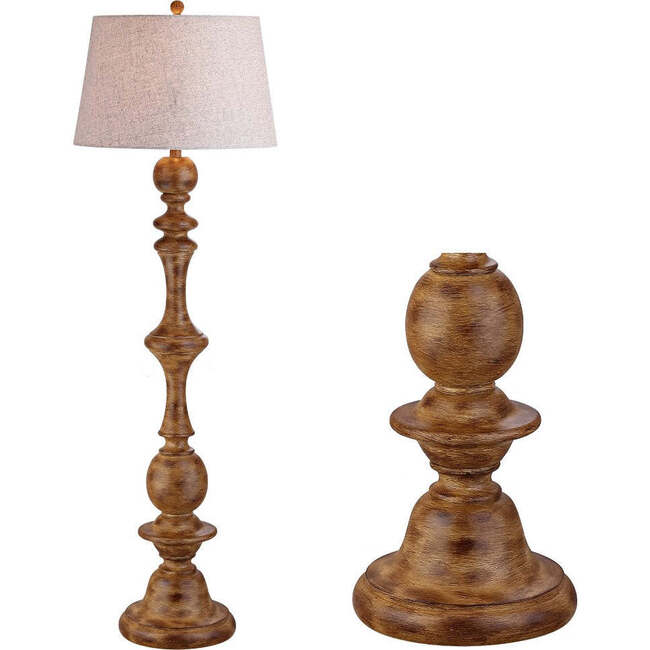 Taylor 67" Resin LED Floor Lamp, Brown