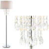 Abigail 61" Crystal / Metal LED Floor Lamp, Clear/Chrome - Lighting - 1 - thumbnail