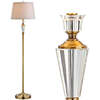Harper 61" Crystal / Metal LED Floor Lamp, Brass Gold/Clear - Lighting - 1 - thumbnail