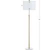 June 65" Adjustable Metal/Marble LED Floor Lamp, Brass - Lighting - 4 - thumbnail