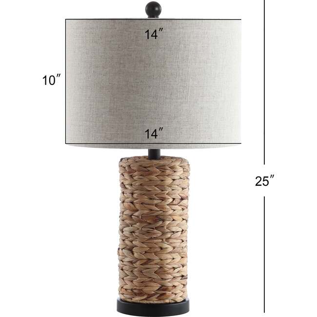 Elicia 25" 1-Light Water Hyacinth LED Table Lamp, Natural (Set of 2) - Lighting - 5