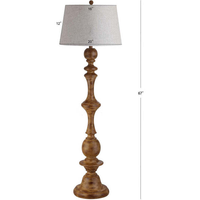 Taylor 67" Resin LED Floor Lamp, Brown - Lighting - 4