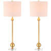 Hollis 34" Metal LED Table Lamp, Brass with Crystal Base (Set of 2) - Lighting - 1 - thumbnail