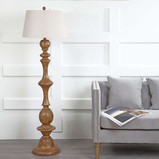 Taylor 67" Resin LED Floor Lamp, Brown - Lighting - 5