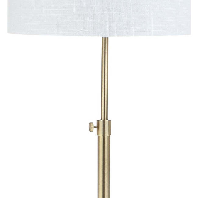 June 65" Adjustable Metal/Marble LED Floor Lamp, Brass - Lighting - 7
