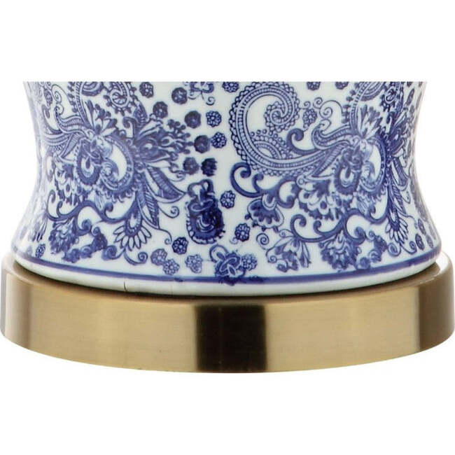 Ellis 29.5" Ceramic LED Table Lamp, Blue/White - Lighting - 7