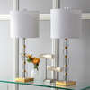 Claire 28.5" Crystal LED Table Lamp, Clear/Brass (Set of 2) - Lighting - 5