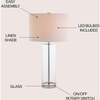 Collins 29" Glass LED Table Lamp, Clear/Chrome - Lighting - 3