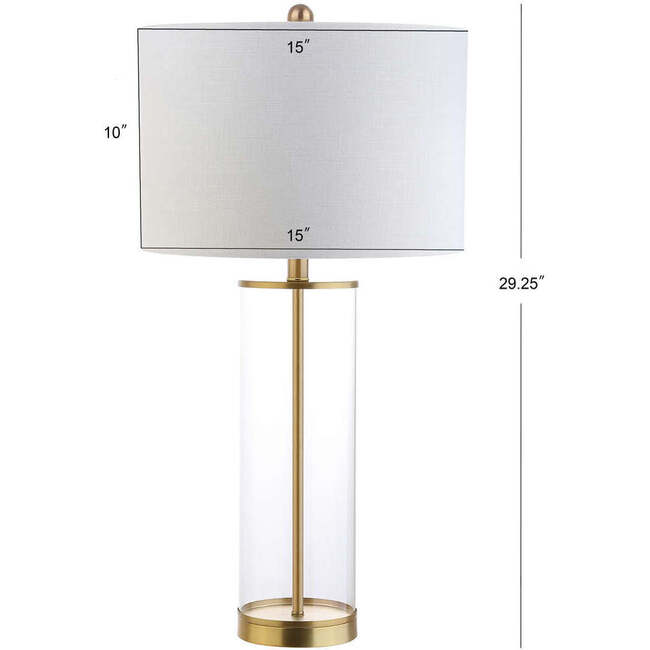 Collins 29.25" Glass LED Table Lamp, Brass Gold - Lighting - 4
