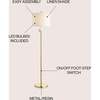 Vaughn 60" Modern Metal/Resin LED Floor Lamp, Brass Gold/White - Lighting - 3