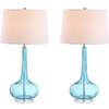 Bette 28.5" Glass Teardrop LED Table Lamp, Aqua (Set of 2) - Lighting - 1 - thumbnail