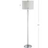 Reese 59.5" Crystal LED Floor Lamp, Clear/Chrome - Lighting - 4