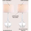 Bette 28.5" Glass Teardrop LED Table Lamp, Clear (Set of 2) - Lighting - 3