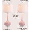 Bette 28.5" Glass Teardrop LED Table Lamp, Pink (Set of 2) - Lighting - 3