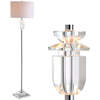Aria 63" Crystal/Metal LED Floor Lamp, Clear/Chrome - Lighting - 1 - thumbnail