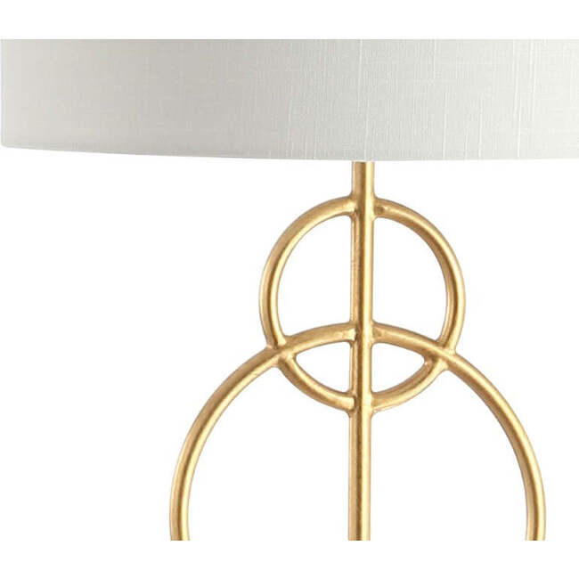 Haines 60" Modern Circle Marble/Metal LED Floor Lamp, Gold - Lighting - 6