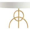 Haines 60" Modern Circle Marble/Metal LED Floor Lamp, Gold - Lighting - 6