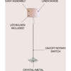 Aria 63" Crystal/Metal LED Floor Lamp, Clear/Chrome - Lighting - 3