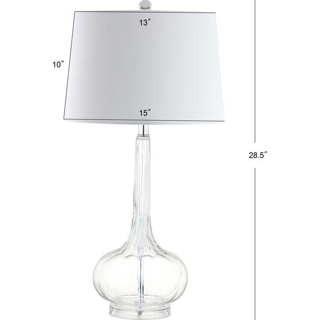 Bette 28.5" Glass Teardrop LED Table Lamp, Clear (Set of 2) - Lighting - 4