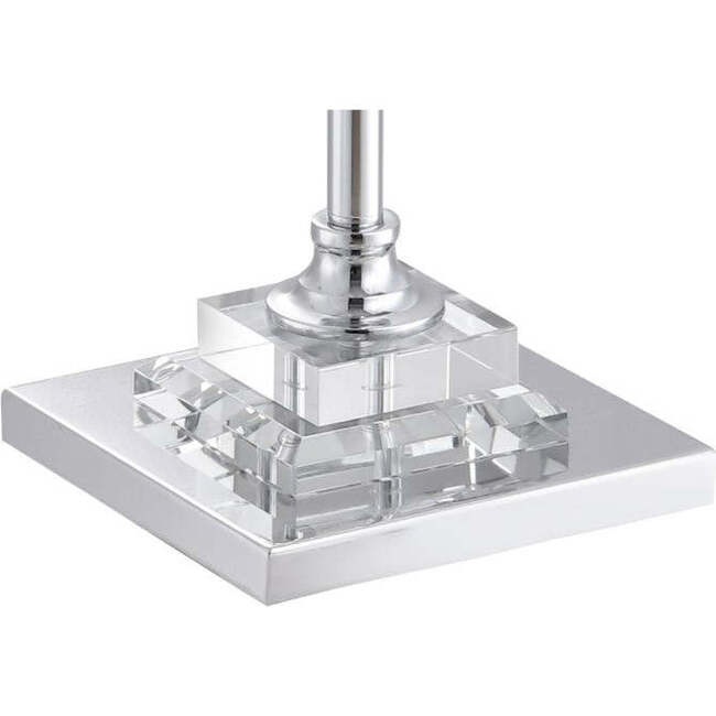 Aria 63" Crystal/Metal LED Floor Lamp, Clear/Chrome - Lighting - 7