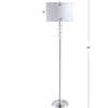 Mia 60.5" Crystal/Metal LED Floor Lamp, Clear/Chrome - Lighting - 4