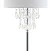 Abigail 61" Crystal / Metal LED Floor Lamp, Clear/Chrome - Lighting - 6 - thumbnail