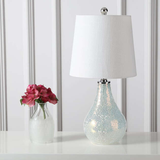 Mona 20" Mini LED Table Lamp, Mosaic White - Lighting - 5