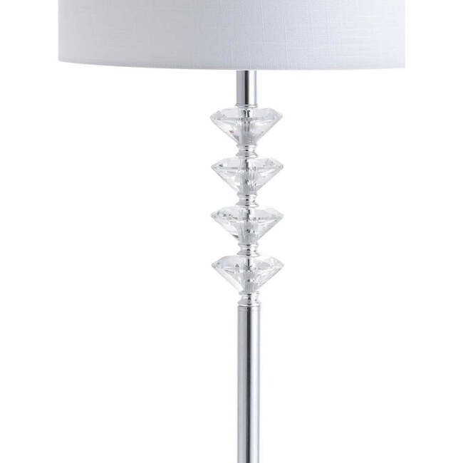 Mia 60.5" Crystal/Metal LED Floor Lamp, Clear/Chrome - Lighting - 6