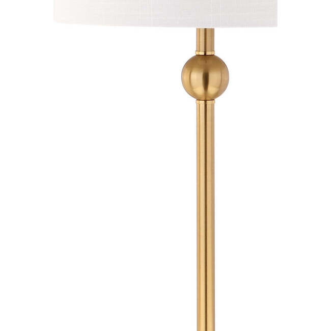 Hollis 34" Metal LED Table Lamp, Brass with Crystal Base (Set of 2) - Lighting - 6