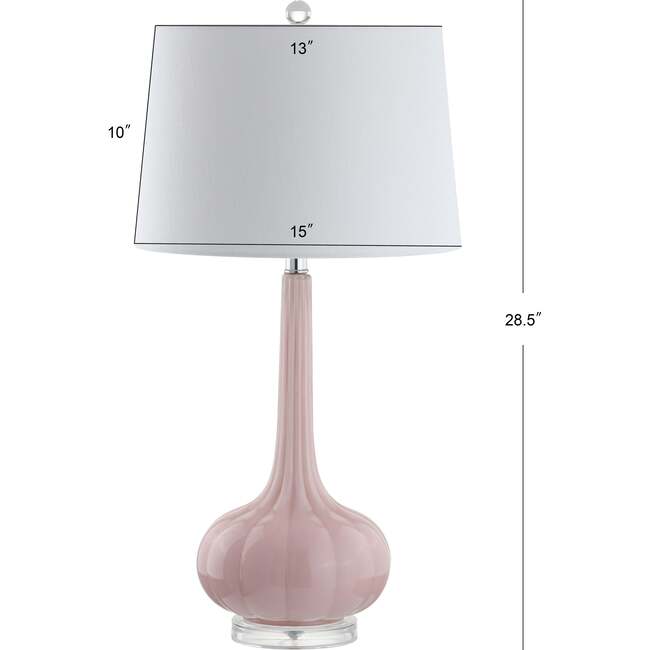 Bette 28.5" Glass Teardrop LED Table Lamp, Pink (Set of 2) - Lighting - 5