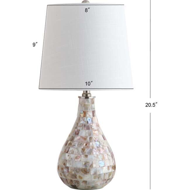 Mona 20.5" Mini LED Table Lamp, Seashell - Lighting - 4