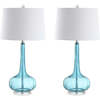 Bette 28.5" Glass Teardrop LED Table Lamp, Aqua (Set of 2) - Lighting - 5