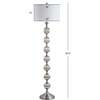 Oslo 60.5" Glass/Metal LED Floor Lamp, Mercury Silver - Lighting - 4