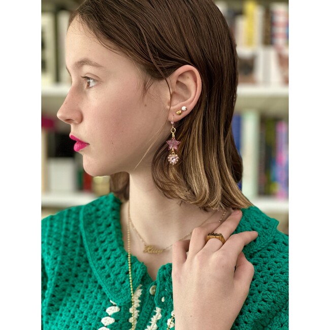 Rhinestone Heart Earrings - Earrings - 2