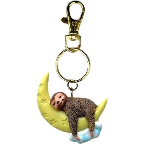Glow-In-The-Dark Sloth Bag / Key Charm