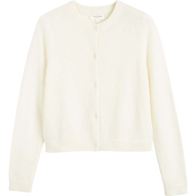 Cloud Cashmere Cardigan, Cream - Sweaters - 4