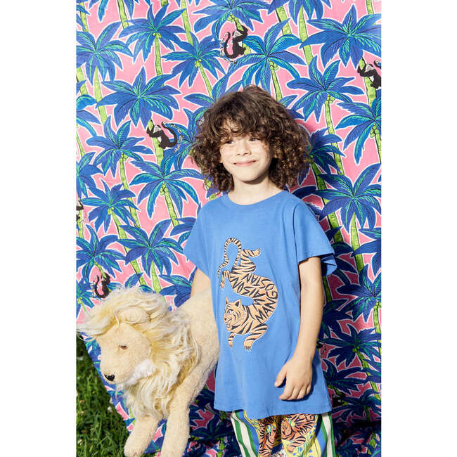 Tiger Tank T-Shirt, Blue - T-Shirts - 2