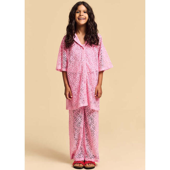 Pomegranate Lace Shirt, Pink - Shirts - 2