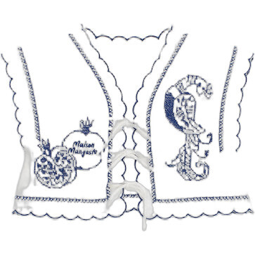 Pomegranate Embroidery Top, White - Shirts - 1