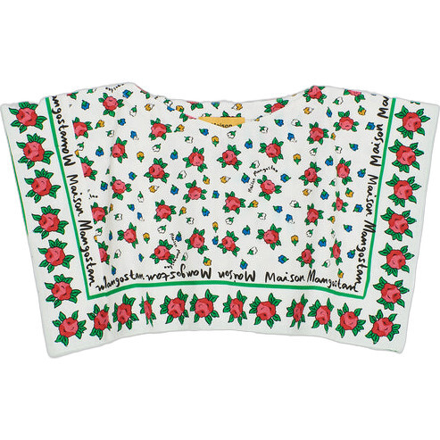 Mumbai Flowers Top, White - Shirts - 1